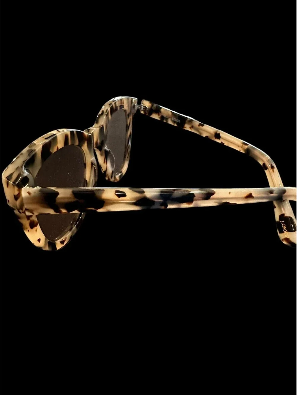 Chole Sunglasses Mirror Lenses Tan/Brown Frame EUC